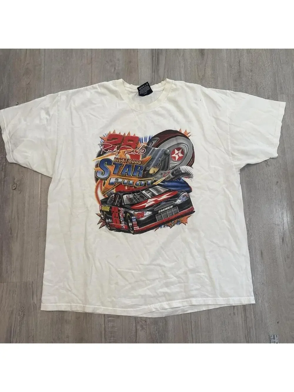 NASCAR 2000s NASCAR Star Pilot Tee with graphic of a red and black race car